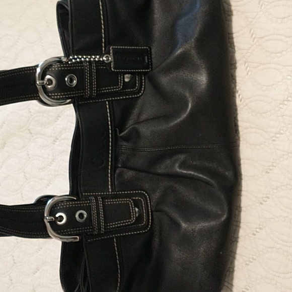 Coach Soho F13732 Pleated Leather Tote Bag - Picture 13 of 16